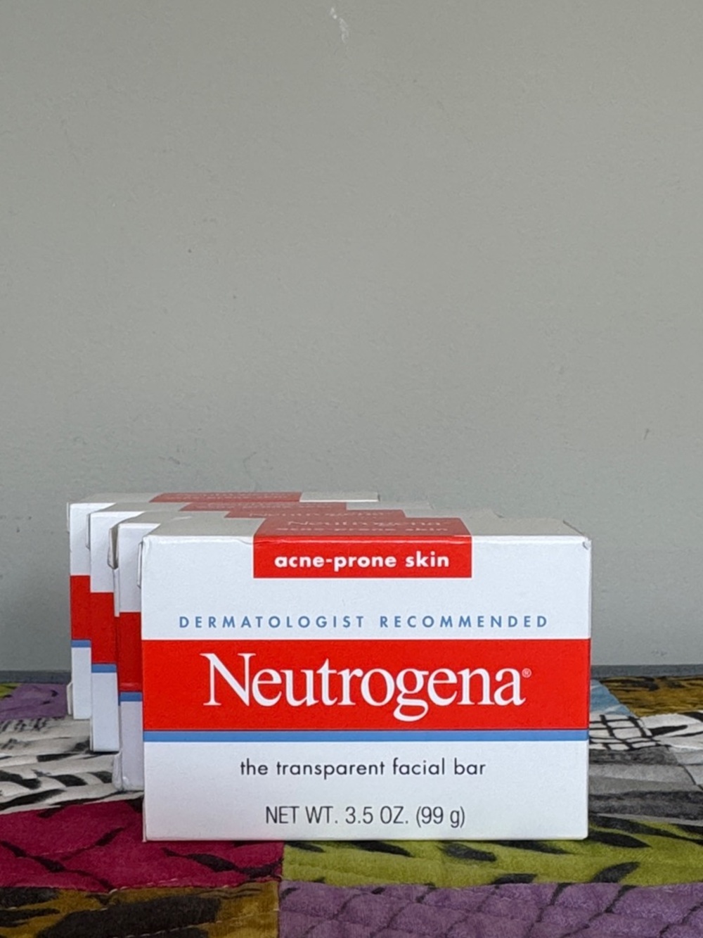 Neutrogena Facial Cleansing Bar for Acne Prone Skin set of 4 Bars